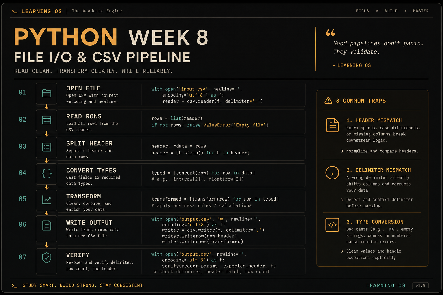 Week 8 file I/O and CSV pipeline